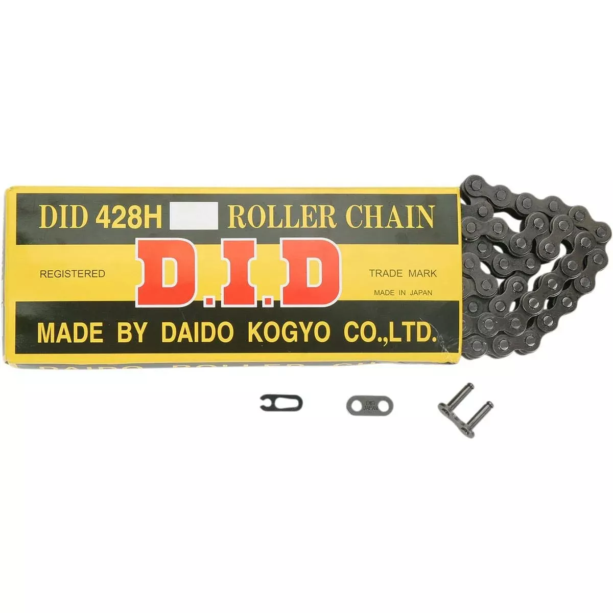 130 Glieder Did Chain 428 D (Standard), Open, With Clip Lock