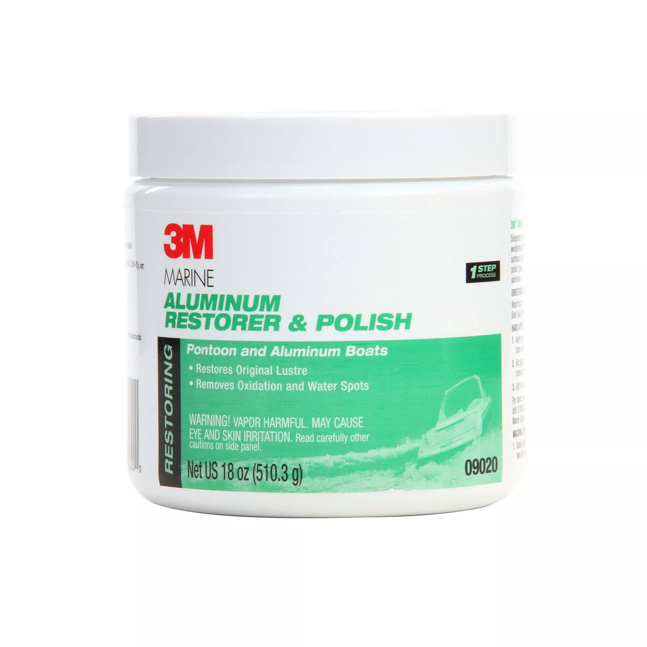 3M Marine Aluminum Restorer and Polish, 18 oz, Model 09020, Paste for Heavy Oxidation Removal