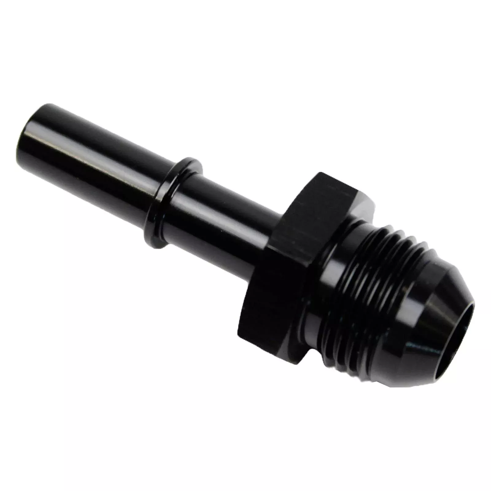 8An Male To 5/16 Sae Quick Disconnect Male Push-On Efi Fitting Fuel Rail Hose Line Adapter Aluminum Black