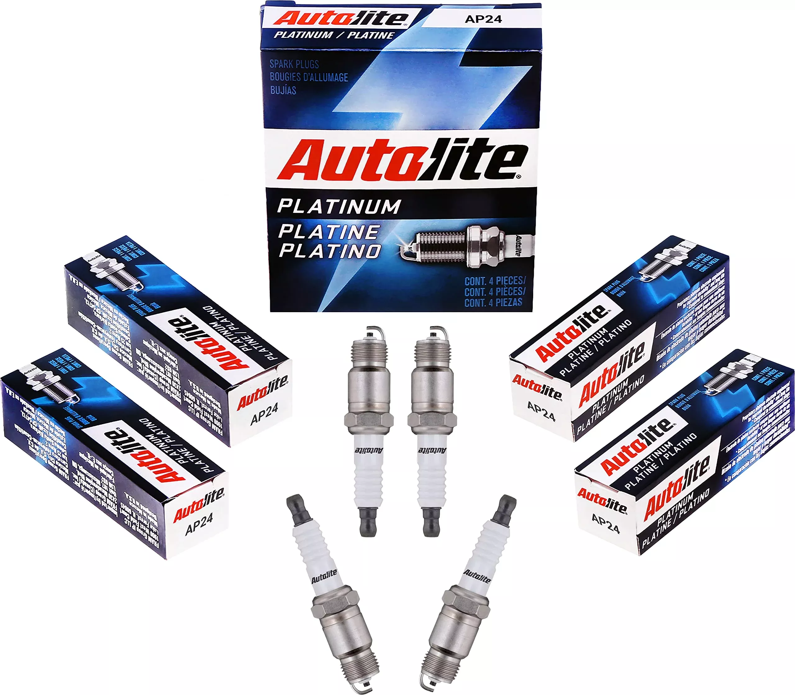 Autolite Ap24-4Pk Platinum Spark Plug, Pack Of 4