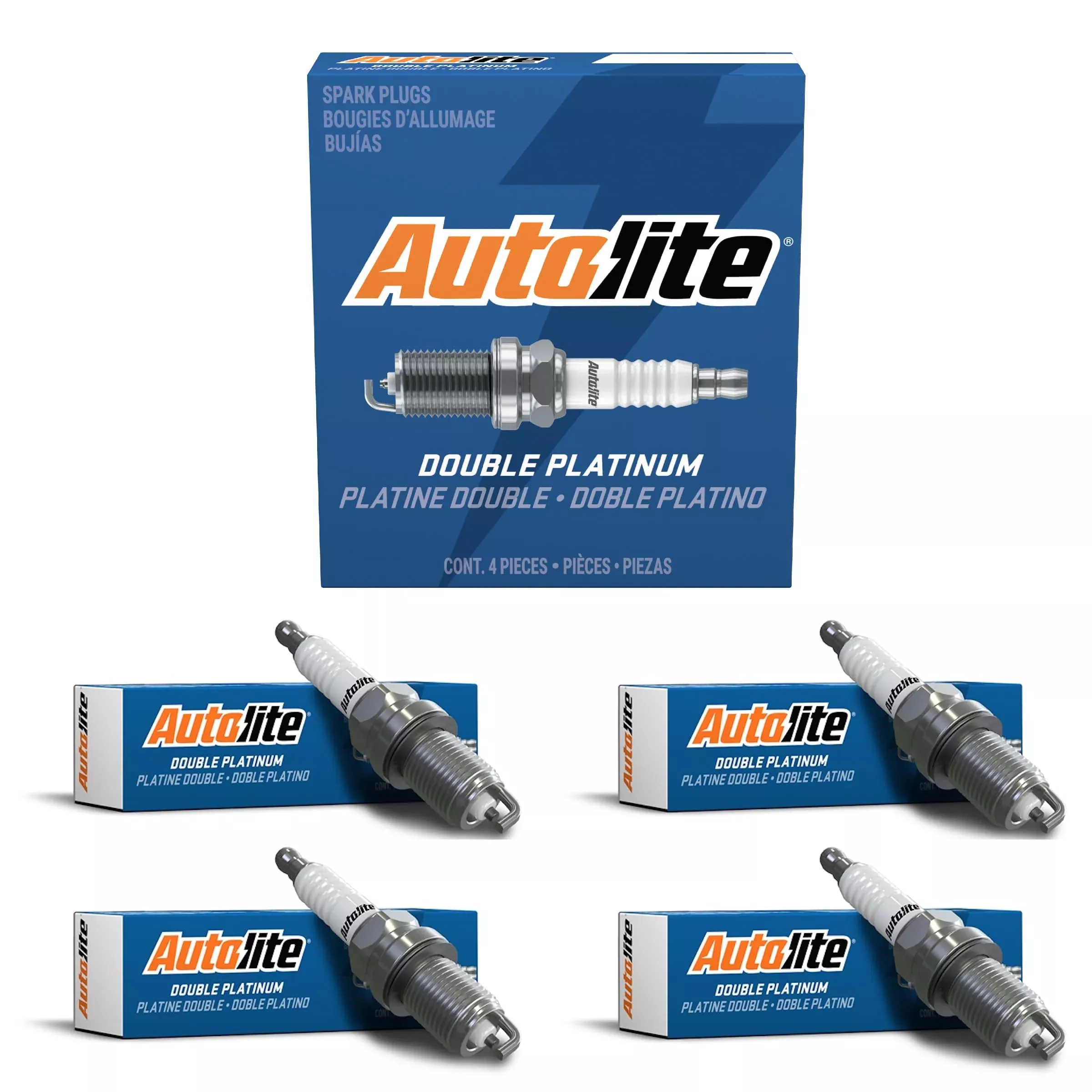 Autolite App5426 Double Platinum Automotive Replacement Spark Plugs (4 Pack)