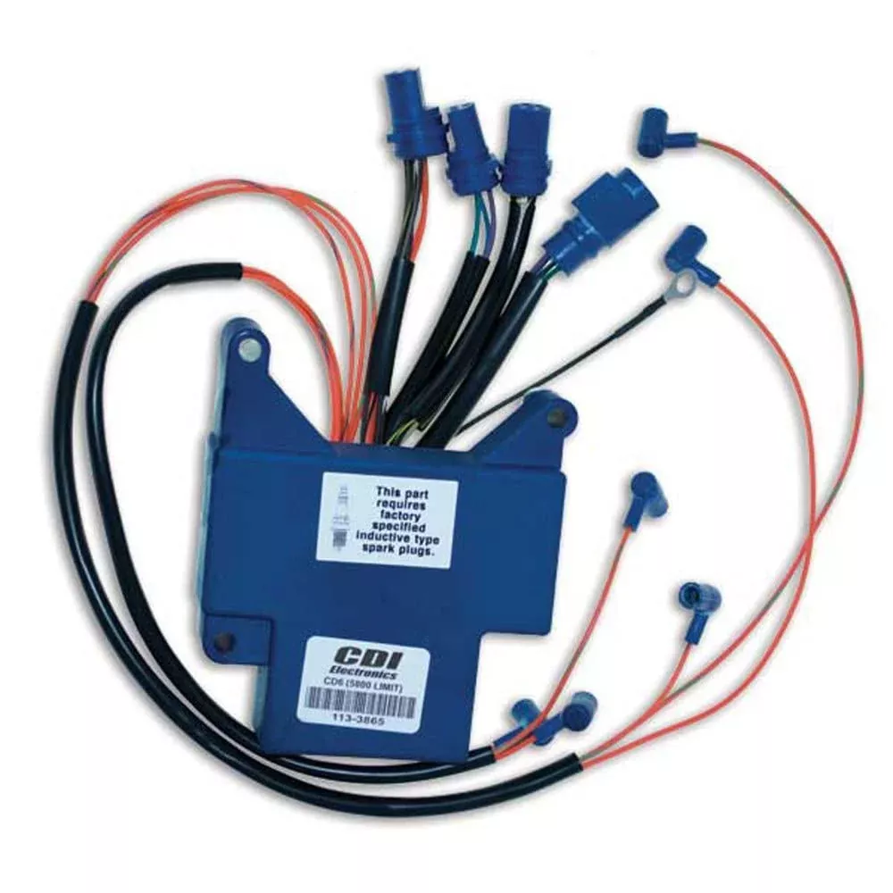CDI Electronics Power Pack 113-3865 for Johnson/Evinrude 6 Cyl (1989-1992) - Black/Blue Plastic