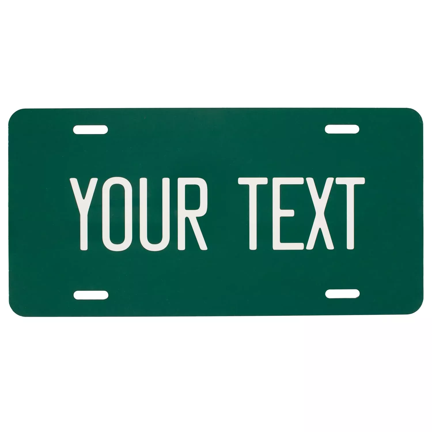 Custom License Plate For Front Of Car - Personalized Car Tags - 6” X 12” Universal Fit (Forest Green)