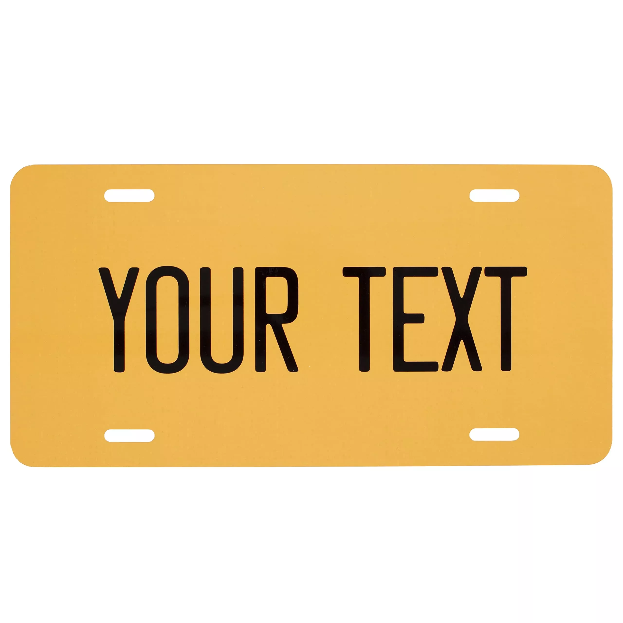 Custom License Plate For Front Of Car - Personalized Car Tags - 6” X 12” Universal Fit (Marigold)