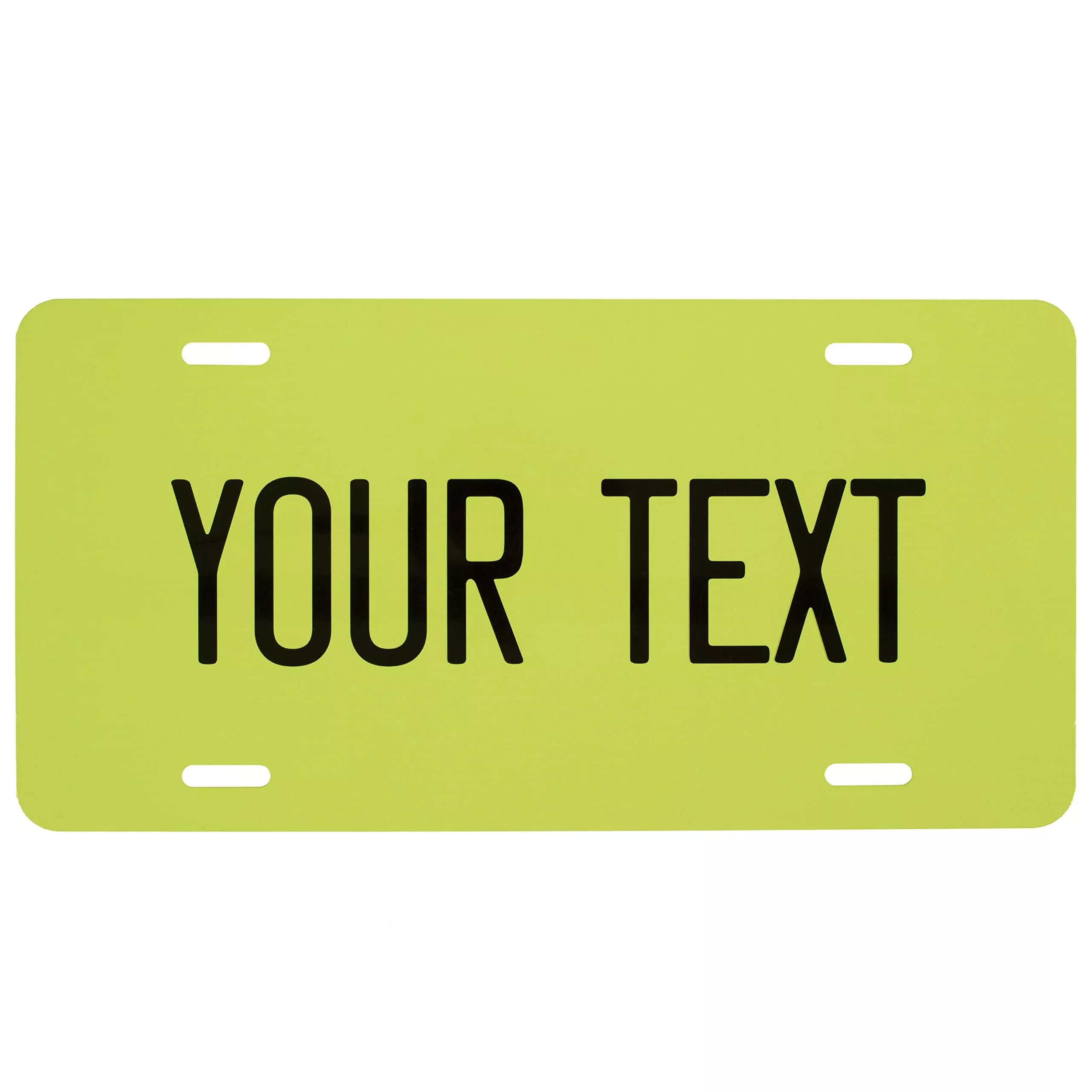 Custom License Plate For Front Of Car - Personalized Car Tags - 6” X 12” Universal Fit (Pear Green)