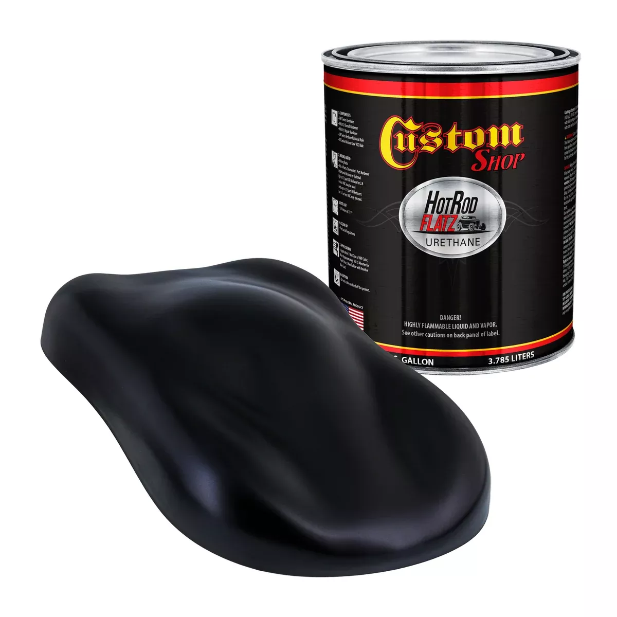 Dark Midnight Blue Pearl - Hot Rod Flatz Flat Matte Satin Urethane Auto Paint - Paint Gallon Only - Professional Low Sheen Automotive, Car Truck