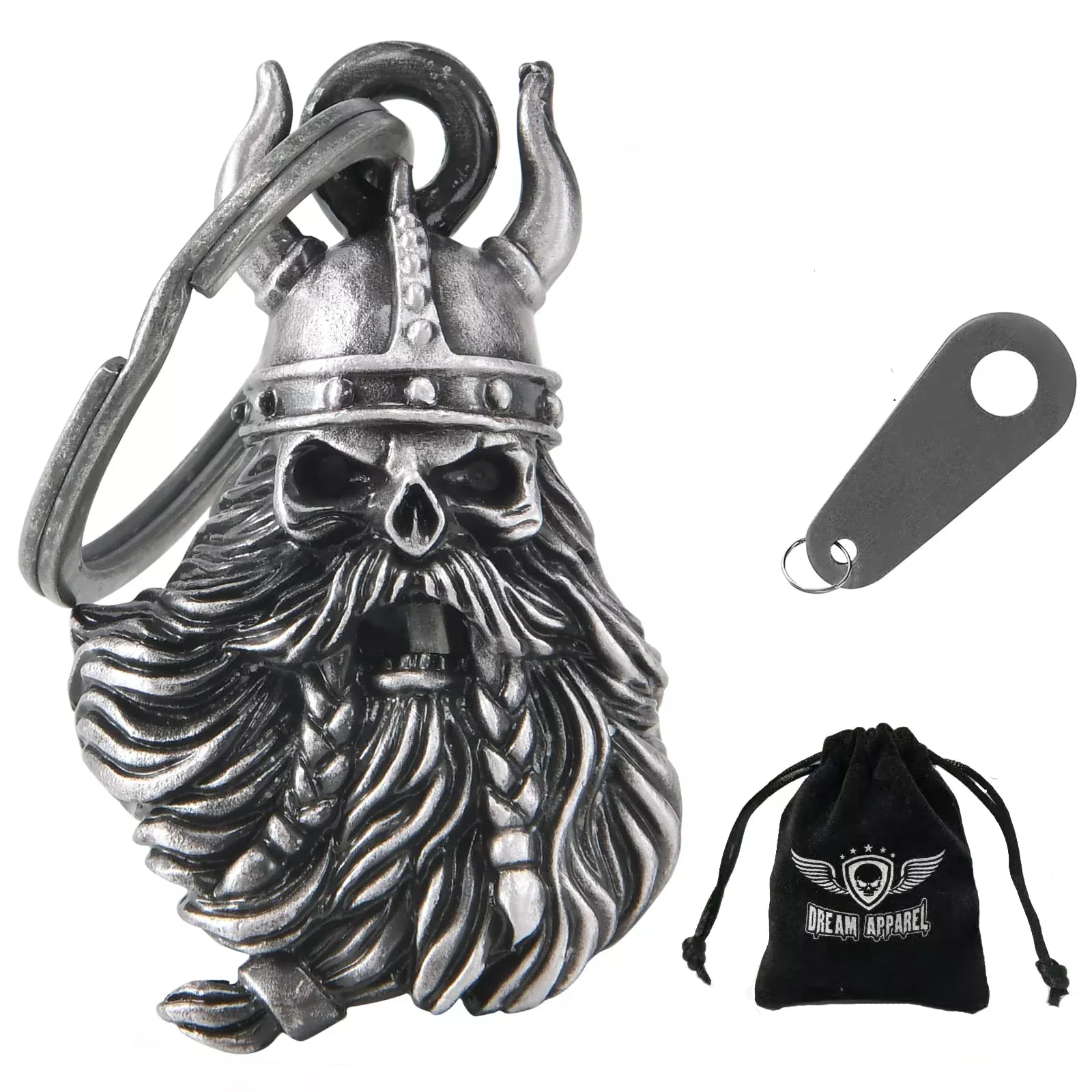 Dream Apparel Motorcycle Bells For Bikers,3D Rider Bells With Hanger Biker Bells Key Chain For Luck