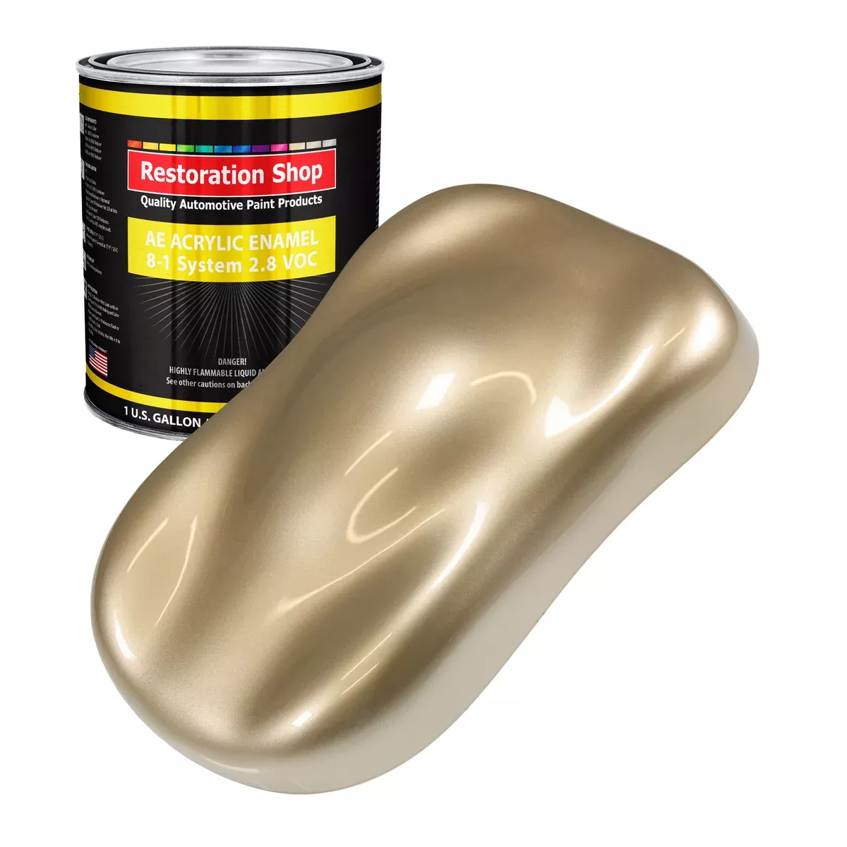 Driftwood Beige Metallic Acrylic Enamel Auto Paint - Gallon Paint Color Only - Professional Single Stage Automotive Car Equipment Coating, 2.8 VOC