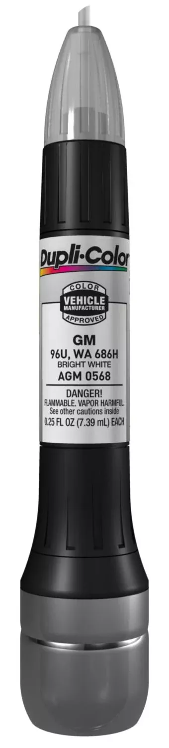 Dupli-Color Agm0568 Scratch Fix All-In-1 Exact-Match Automotive Touch-Up Paint - General Motors Bright White - 0.25 Oz. Paint Pen