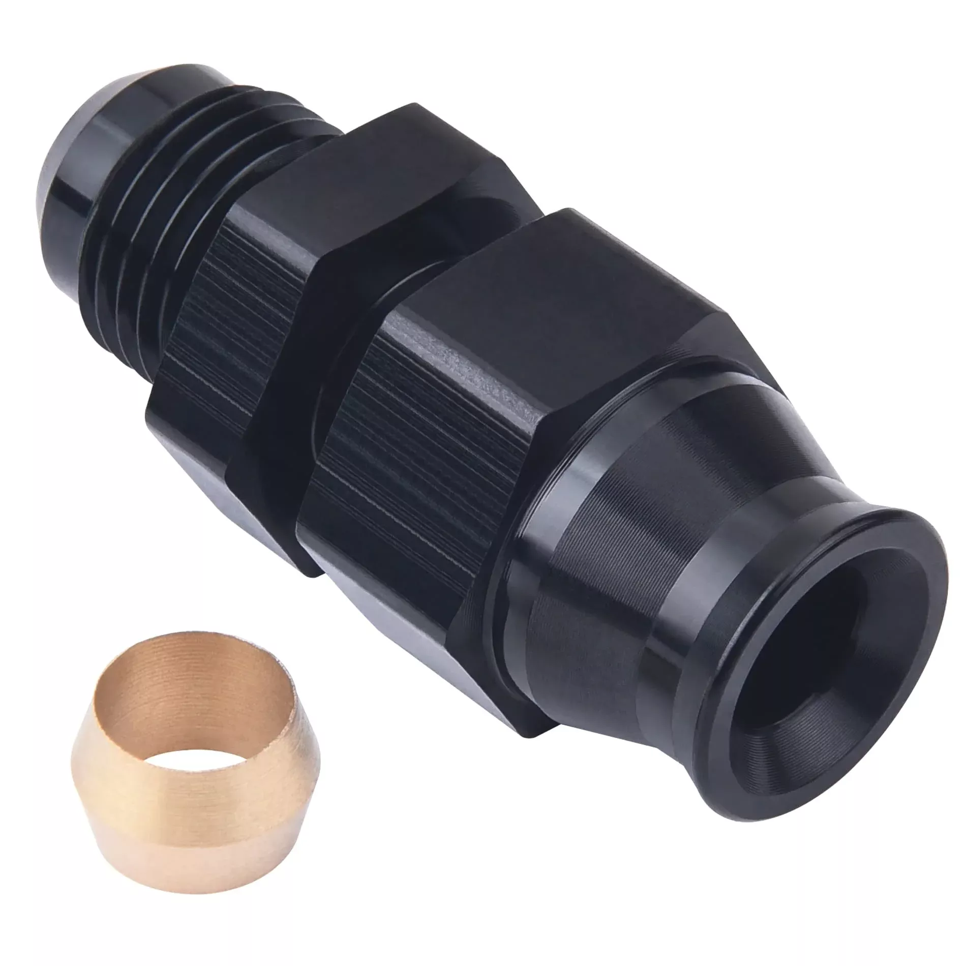 Evil Energy 10An Male To 5/8 Hardline Compression Fitting Adapter Aluminum Black