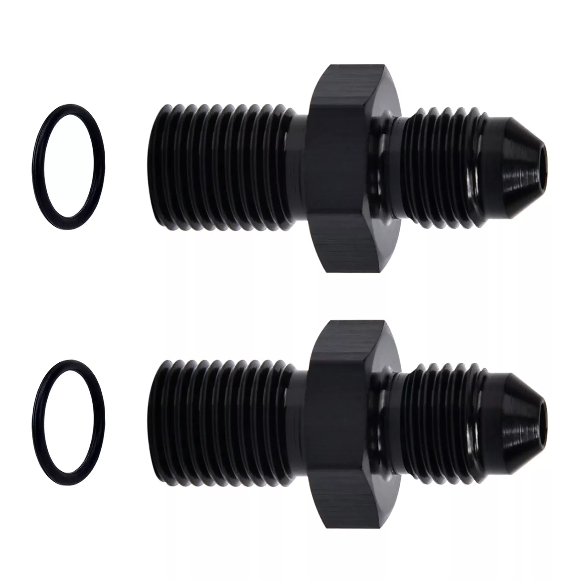 Evil Energy 3An Male Flare To M10 X 1.0Mm Male Metric Fitting Adapter Aluminium Alloy 2Pcs