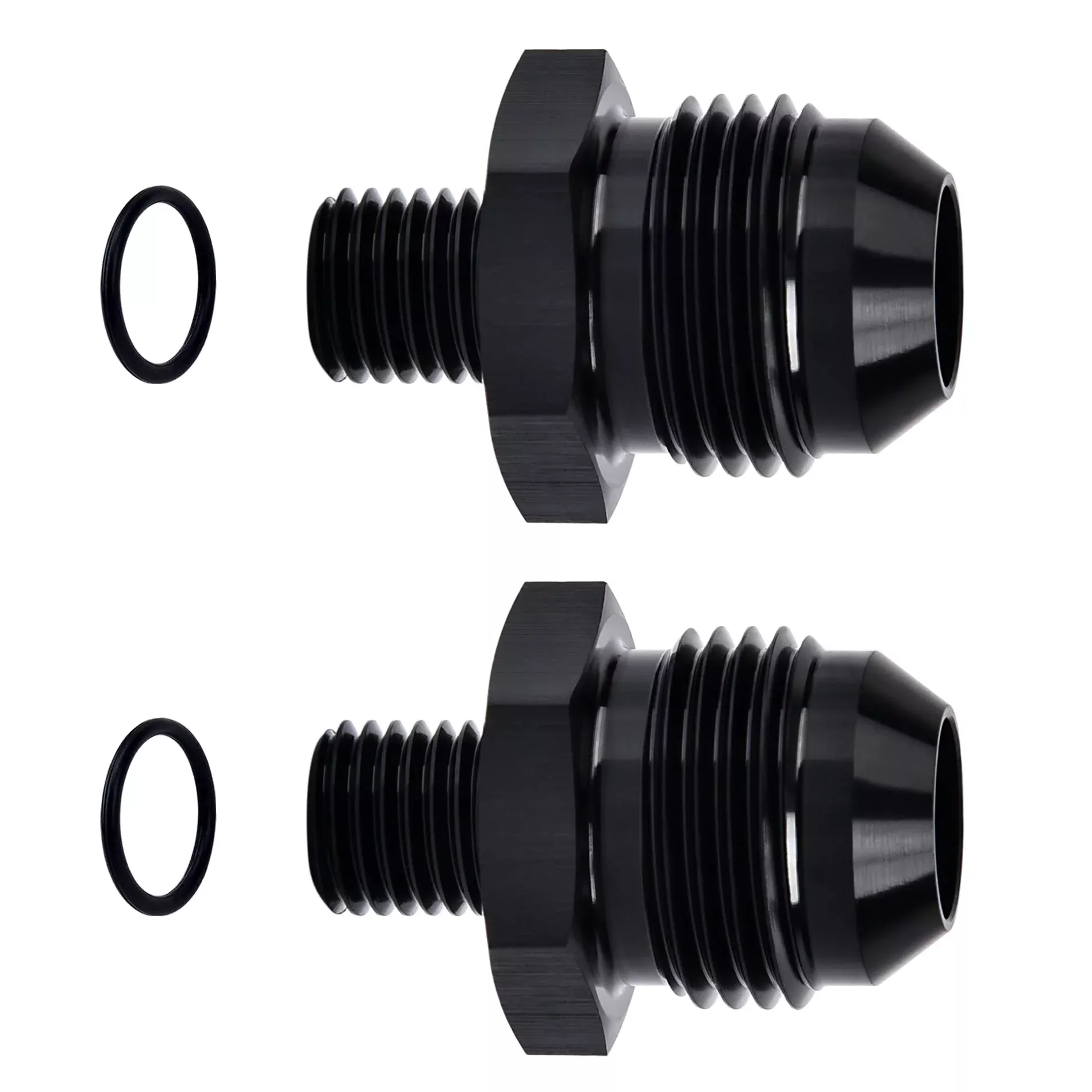 Evil Energy 8An Male Flare To M10 X 1.25Mm Male Metric Fitting Adapter Aluminium Alloy 2Pcs