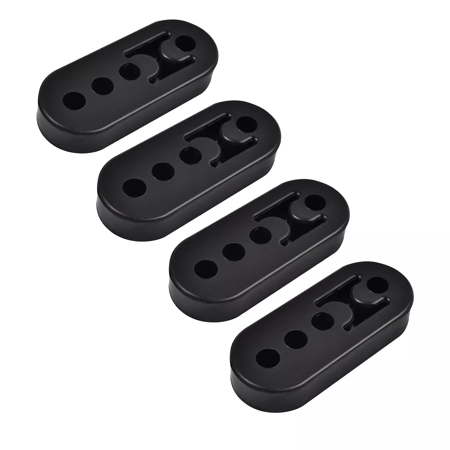 EVIL ENERGY Exhaust Hanger Rubber Bushing Mount - Adjustable Insulator, 4 Holes, 4PCS, Universal Fit