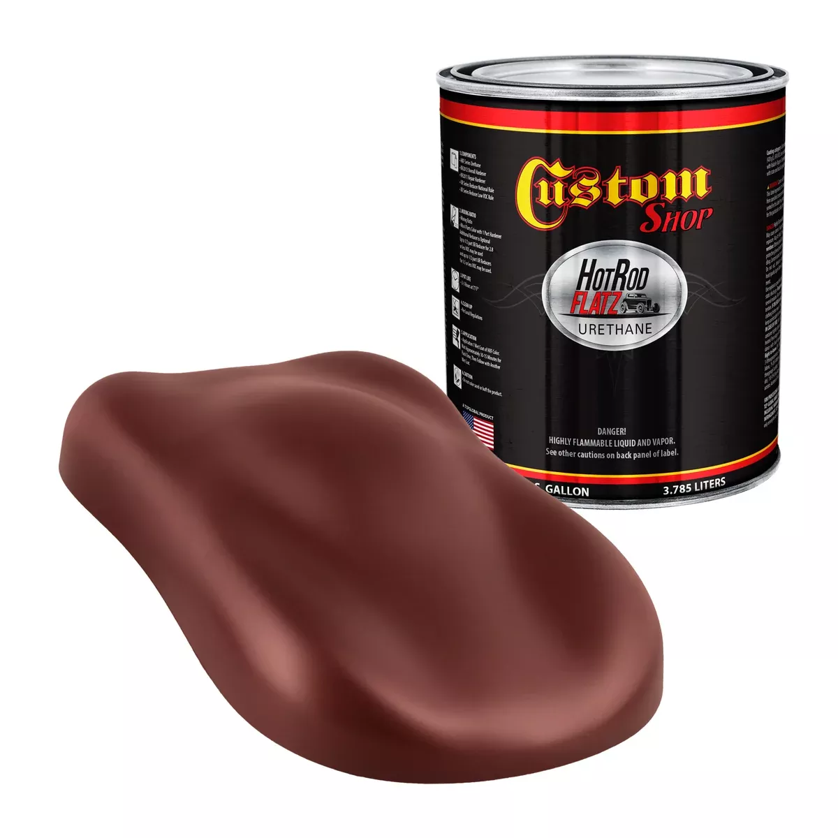 Firethorn Red Pearl - Hot Rod Flatz Flat Matte Satin Urethane Auto Paint - Paint Gallon Only - Professional Low Sheen Automotive, Car Truck Coating