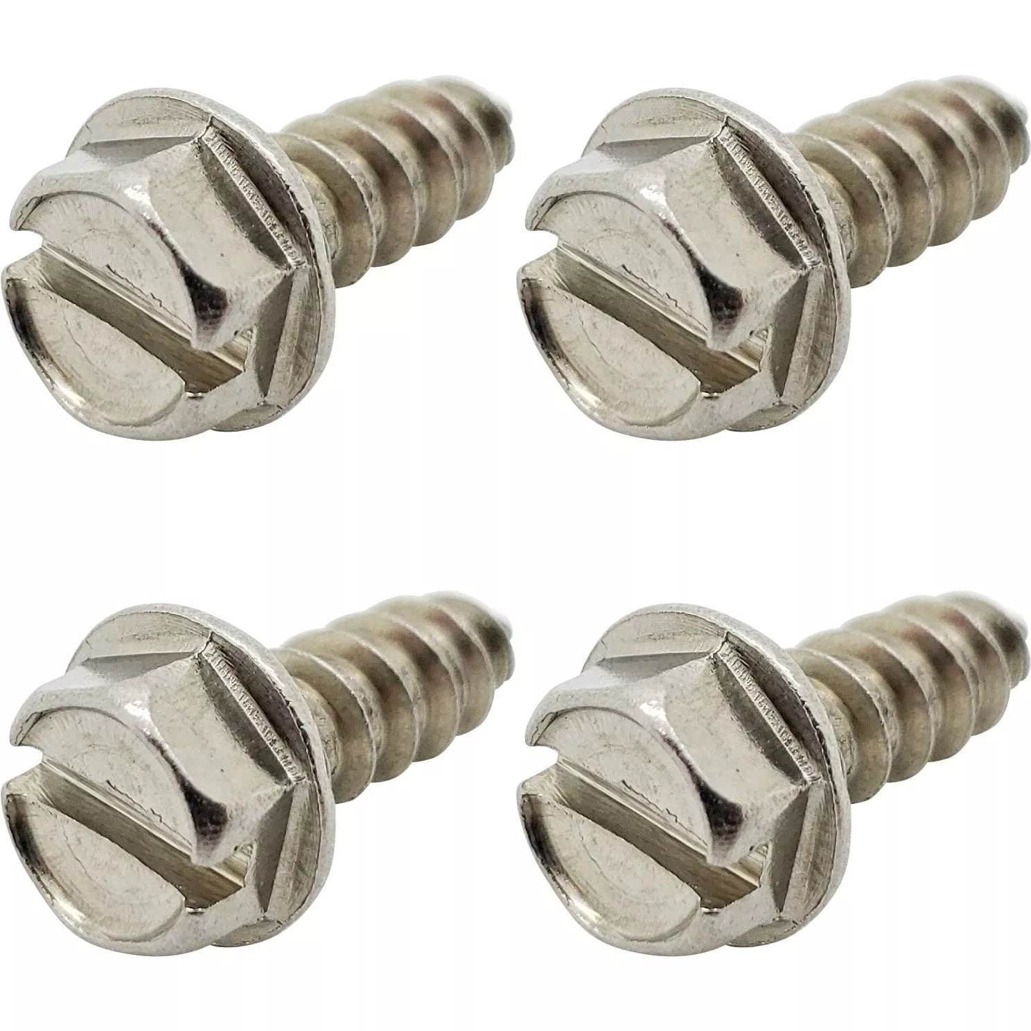 Four (4) Stainless Steel License Plate Screws (Bcp253)