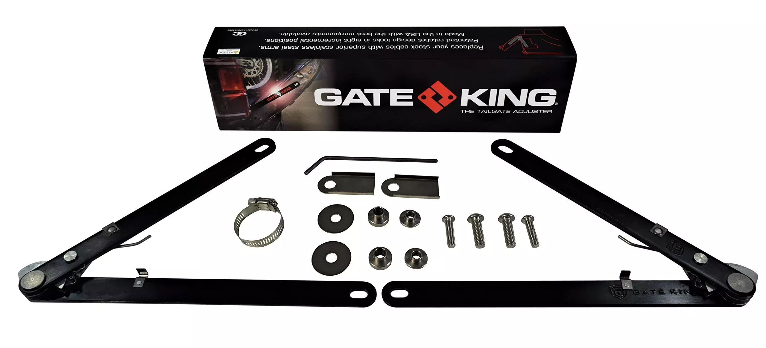 Gate King Ratcheting Multi Position Pickup Truck Tailgate Adjuster For Chevy Silverado & Gmc Sierra 1500 (2019-2022) Made In Usa