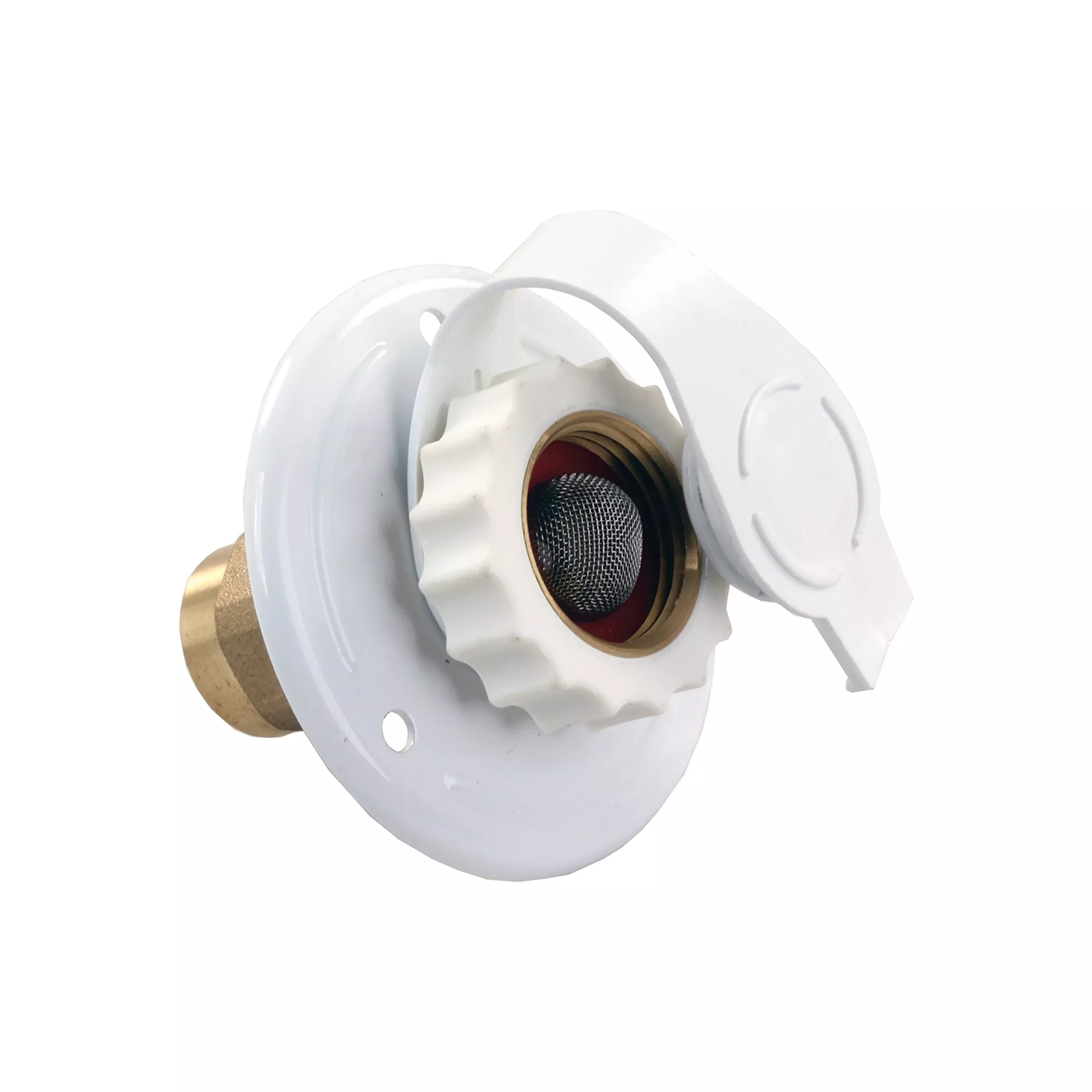 Jr Products 62155 White Aluminum City Water Flange - 1/2 Fpt X 3/4