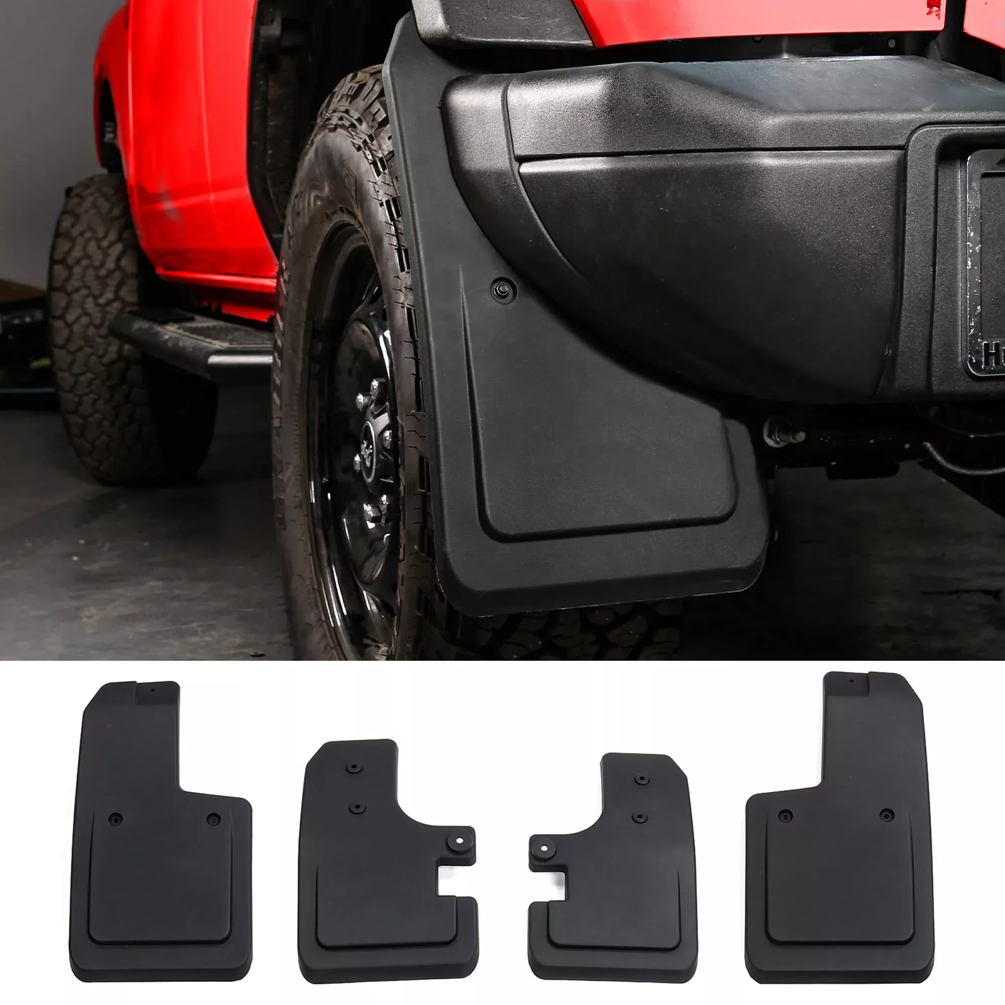 Mabett Mud Flaps for Ford Bronco 2021-2023, 4PCS No-Punch Installation, No Logo