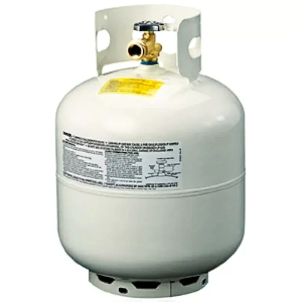 Manchester 10504TC5 White Steel Vertical LP Gas Tank - 20 lb Capacity