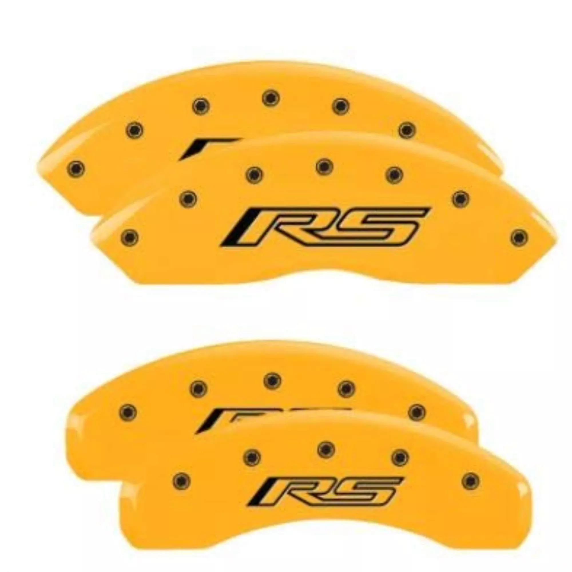 Mgp Caliper Covers 14255Srs5Yl Rs (Camaro Gen 5/6) Yellow Powder Coat Finish, Black Characters, Set Of 4
