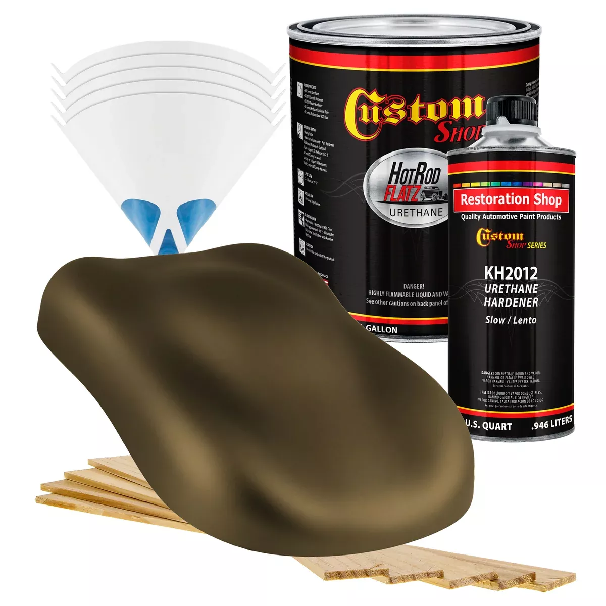 Military Flatz 595-33070 WWII Olive Drab - 2K Urethane Flat Automotive Paint - Gallon