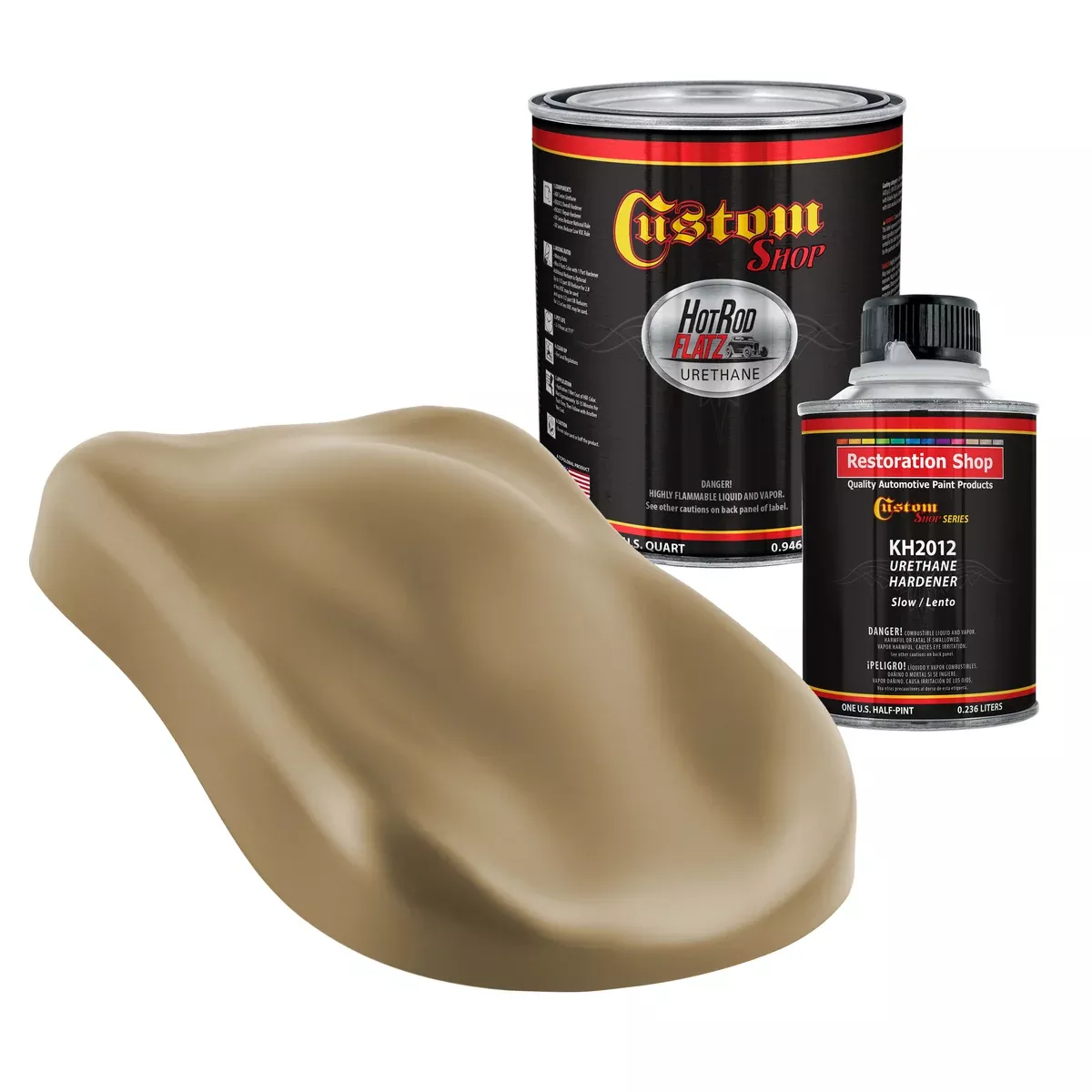 Military Flatz 595-33303 Khaki - 2K Urethane Flat Automotive Paint - Quart Kit