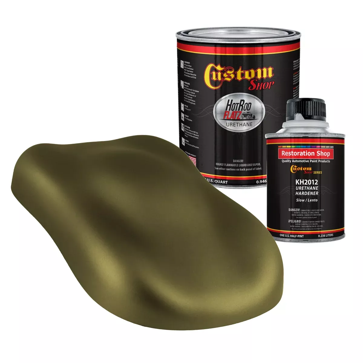 Military Flatz 595-34089 Olive Green - 2K Urethane Flat Automotive Paint - Quart Kit