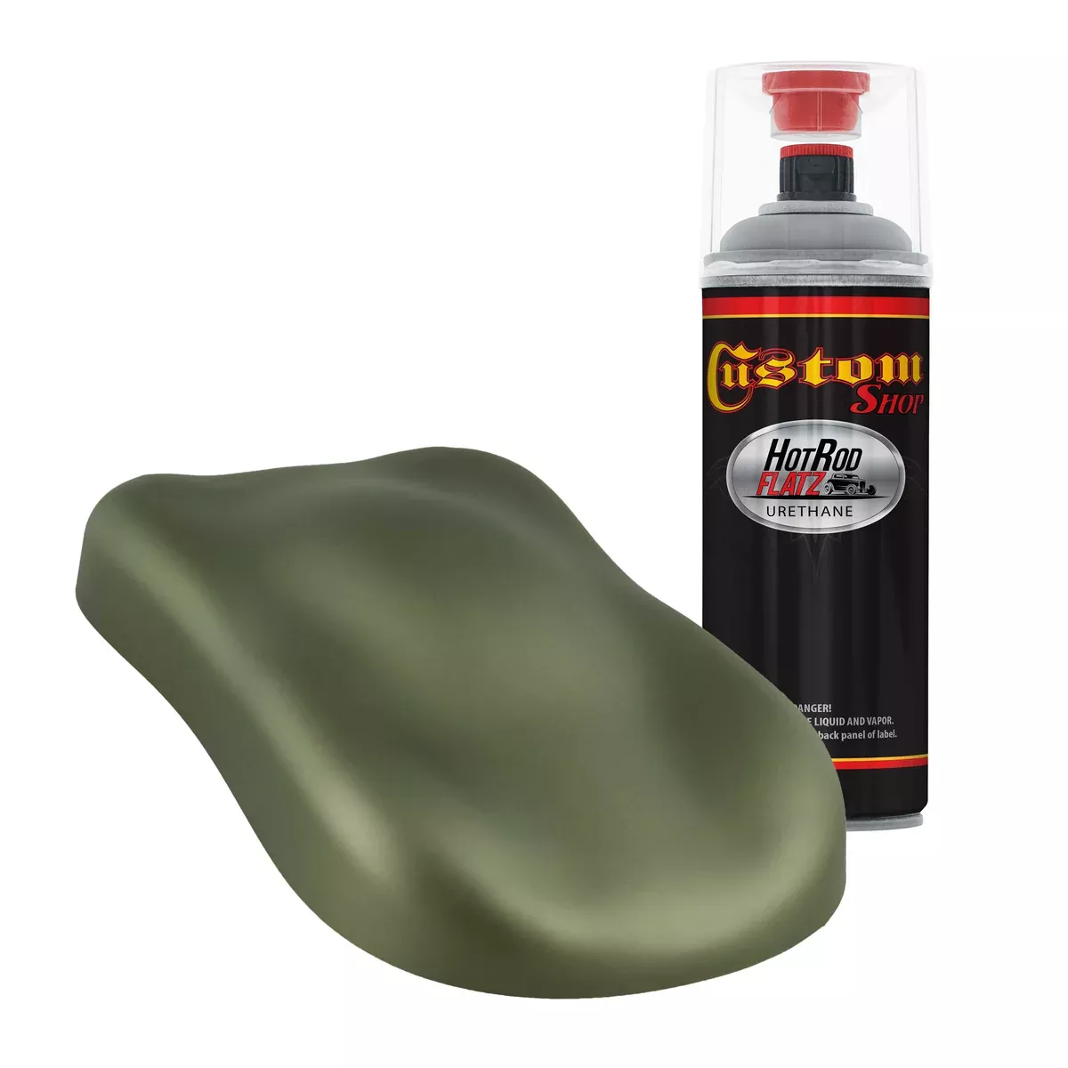 Military Flatz 595-34094 Olive Drab - 2K Urethane Flat Automotive Paint - 2K Aerosol