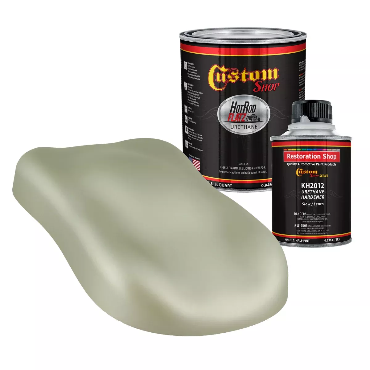 Military Flatz 595-34432 Army Gray Green - 2K Urethane Flat Automotive Paint - Quart Kit