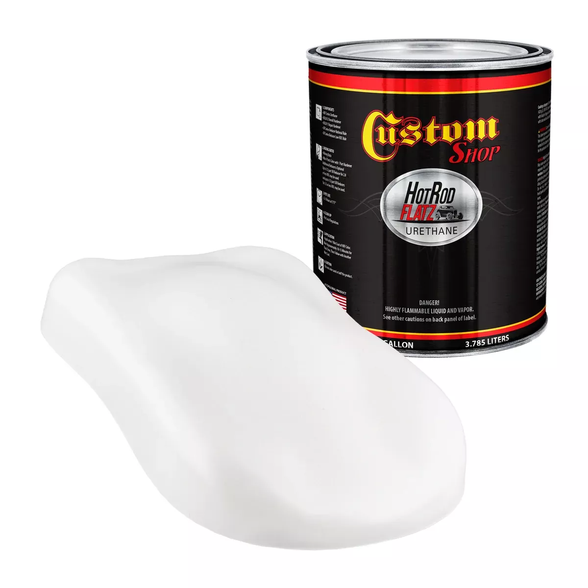 Military Flatz 595-37925 White - 2K Urethane Flat Automotive Paint - Gallon