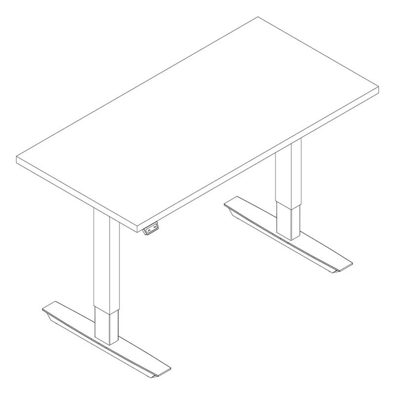 ML Series – Rectangular Table, 2 Stage, 2 Leg, 60 x 30″