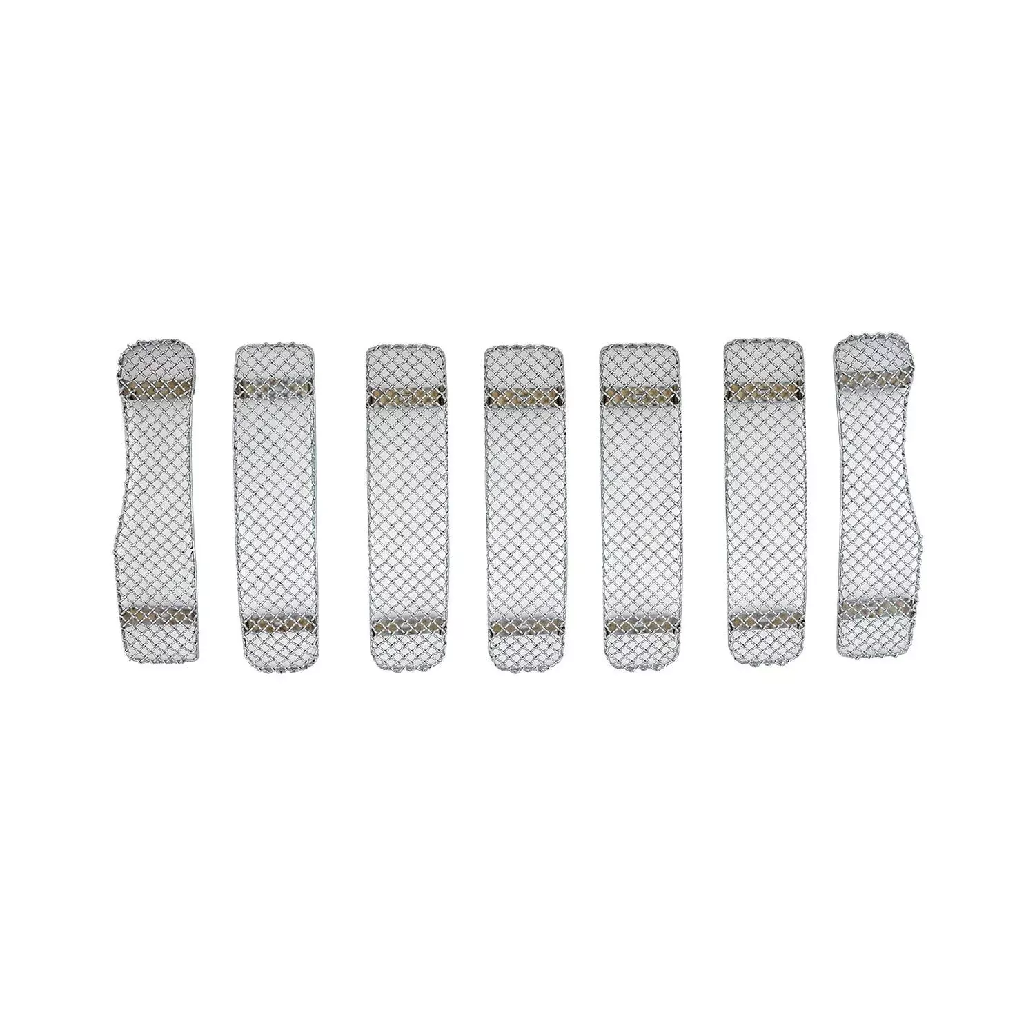 Paramount Automotive 7Pc Chrome Overlay Stainless Steel Wire Mesh Grille 43-0354 18-19 Jeep Wrangler Jl
