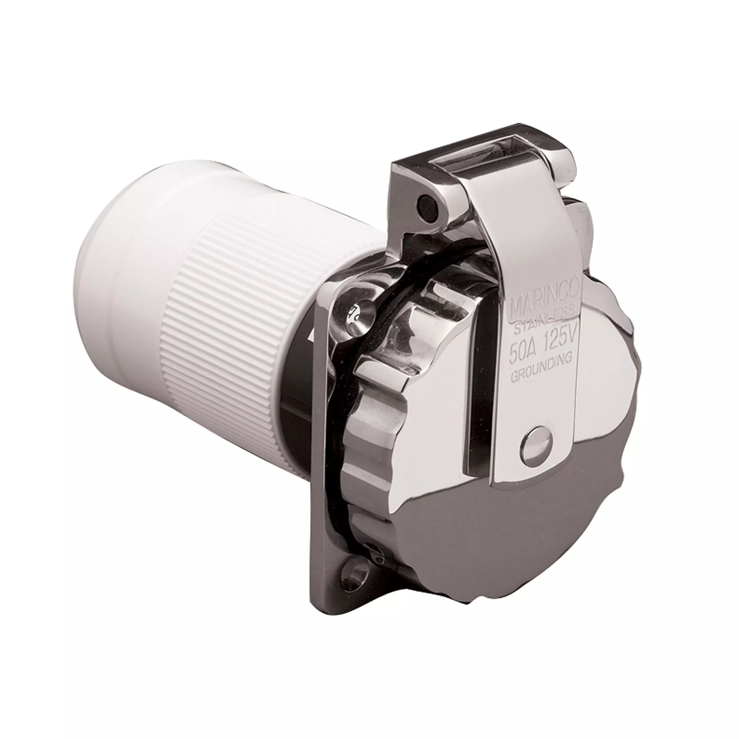 Parkpower By Marinco 6373El-Brv Stainless Steel Rv Power Inlet, 50A, 125/250V