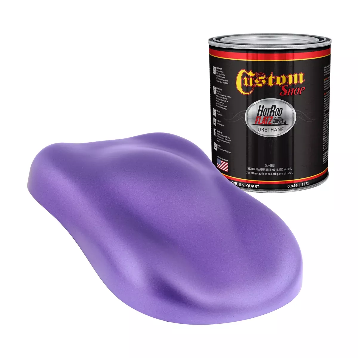 Plum Crazy Metallic - Hot Rod Flatz Flat Matte Satin Urethane Auto Paint - Paint Quart Only - Professional Low Sheen Automotive, Car Truck Coating