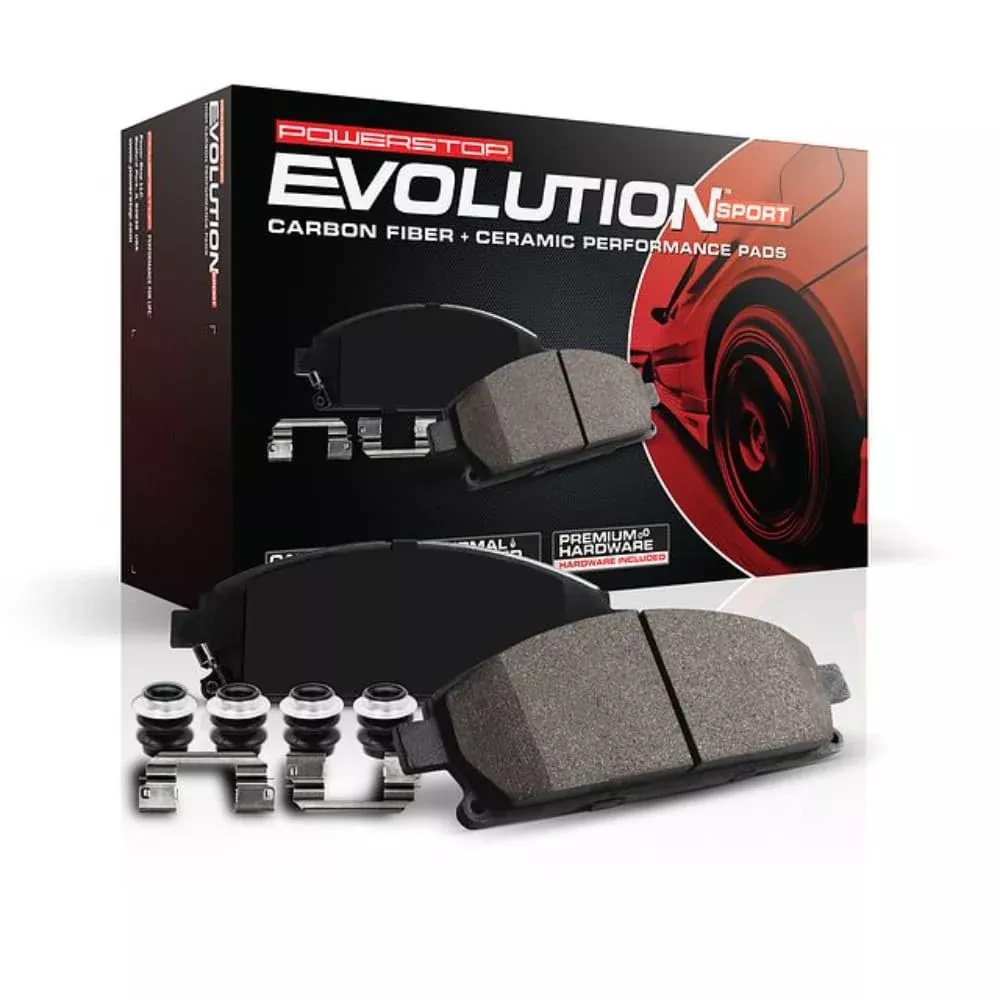 Power Stop Z23-1850 Rear Z23 Evolution Sport Carbon Fiber Infused Ceramic Brake Pads With Hardware