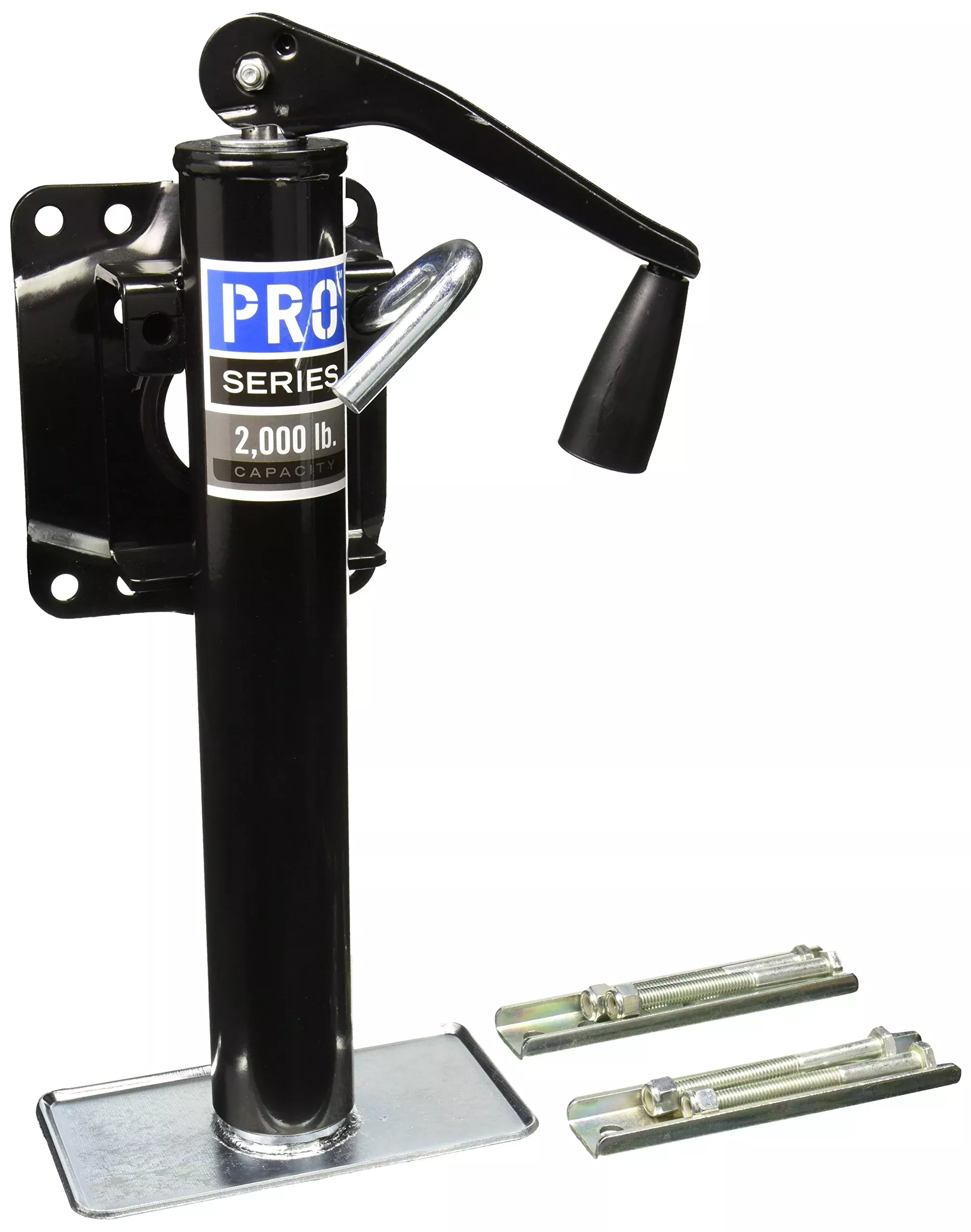 Reese Pro Series 1400300303 Bolt-On Topwind Jack For Trailer Black