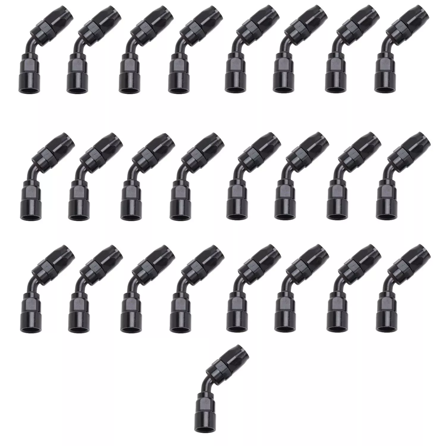 Russell/Edel Russell Performance -10 An Black 45 Degree Full Flow Hose End