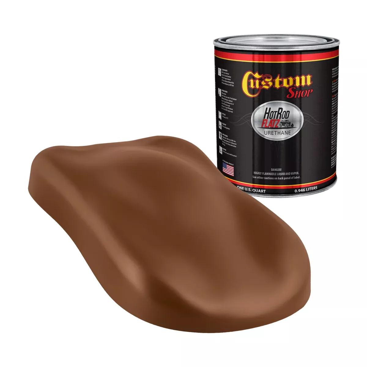 Rust Pearl - Hot Rod Flatz Flat Matte Satin Urethane Auto Paint - Paint Quart Only - Professional Low Sheen Automotive, Car Truck Coating, 4:1 Mix