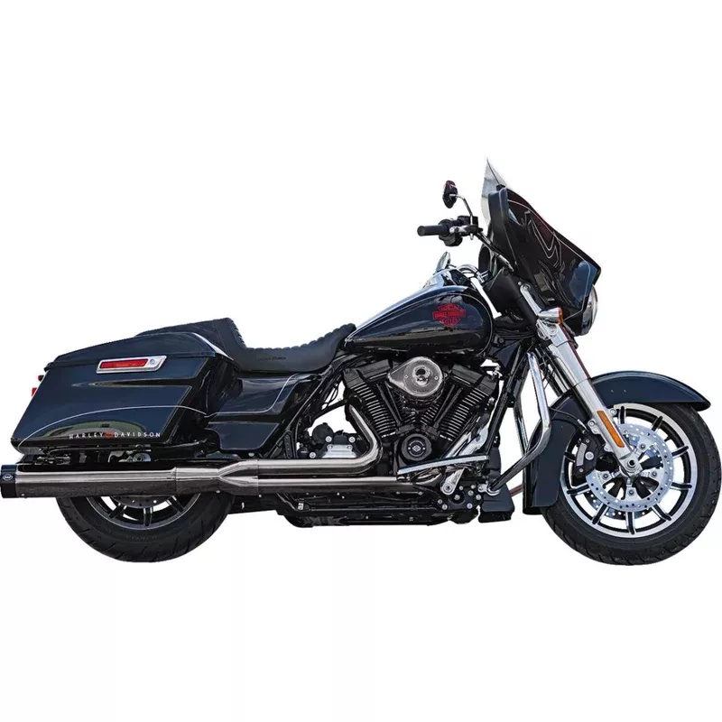 S&S Cycle 2 Into 1 Sidewinder Exhaust System For Harley Davidson FLDE 1750 2018-2020 – Lava Chrome