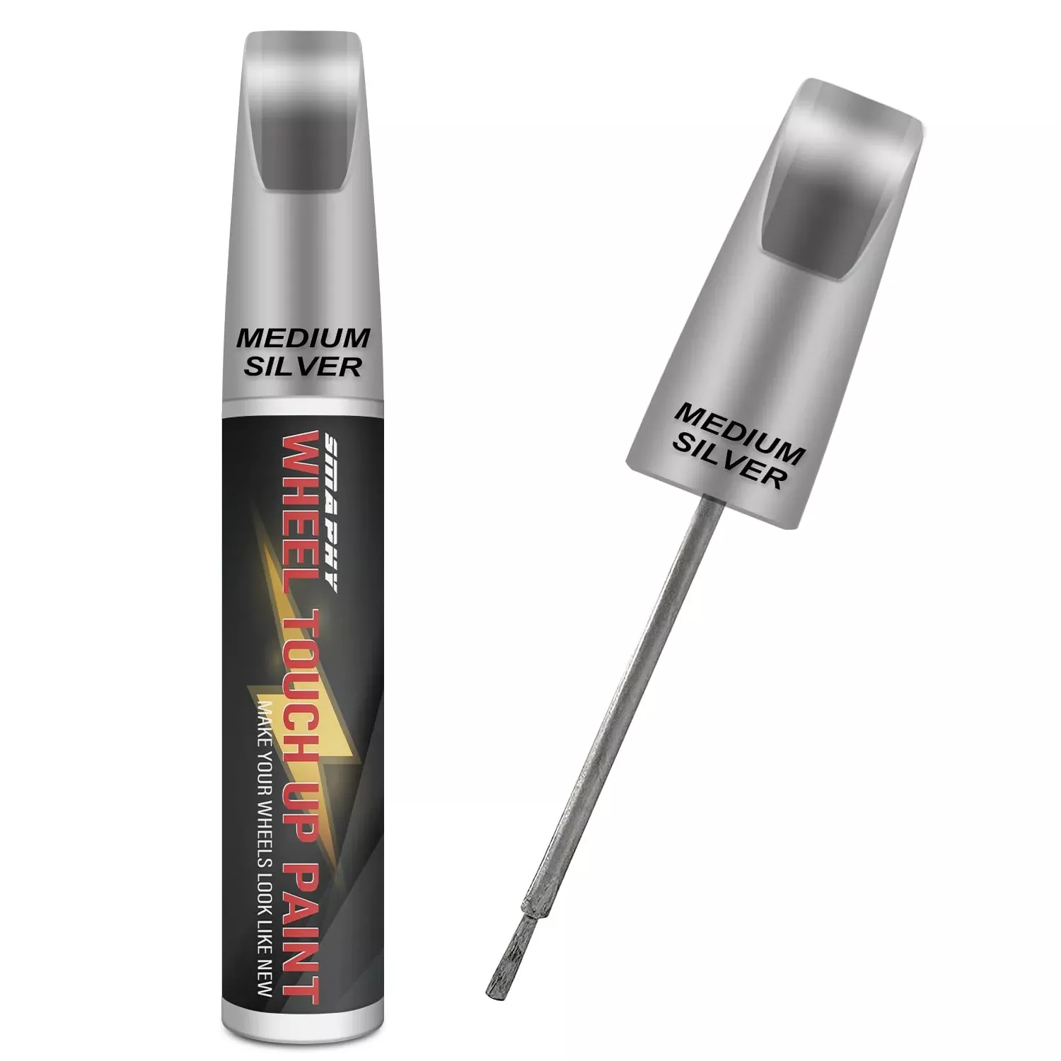 SMAPHY Silver Rim Touch Up Paint - Medium Silver Wheel Repair Paint for Cars