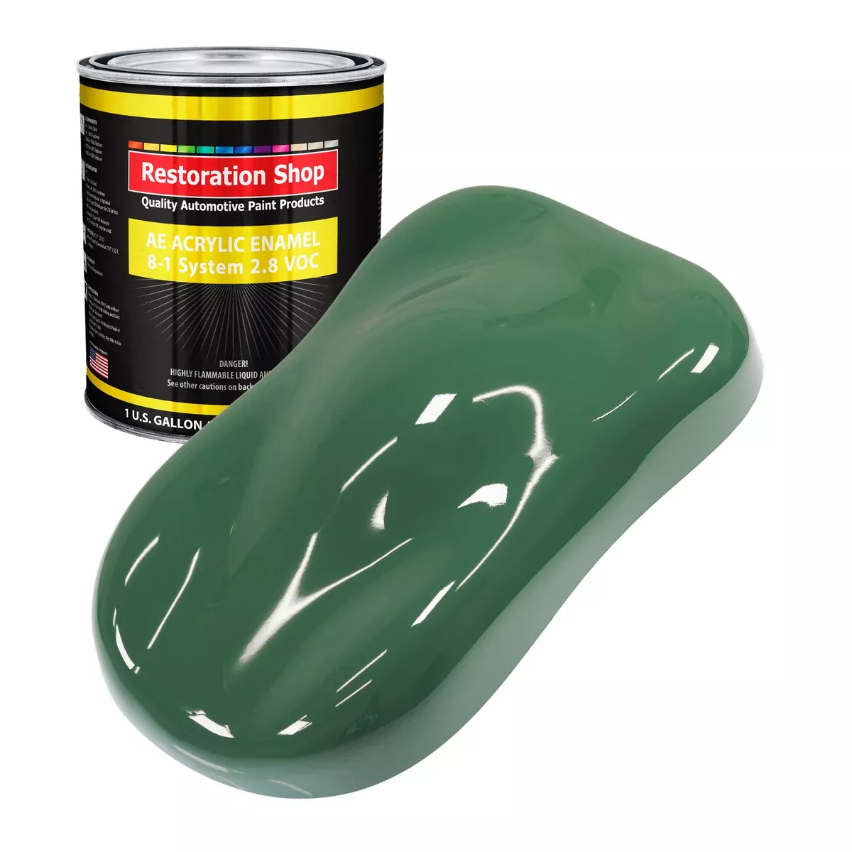 Transport Green Acrylic Enamel Auto Paint - Gallon Paint Color Only - Professional Single Stage Gloss Automotive Car Truck Equipment Coating, 2.8 VOC