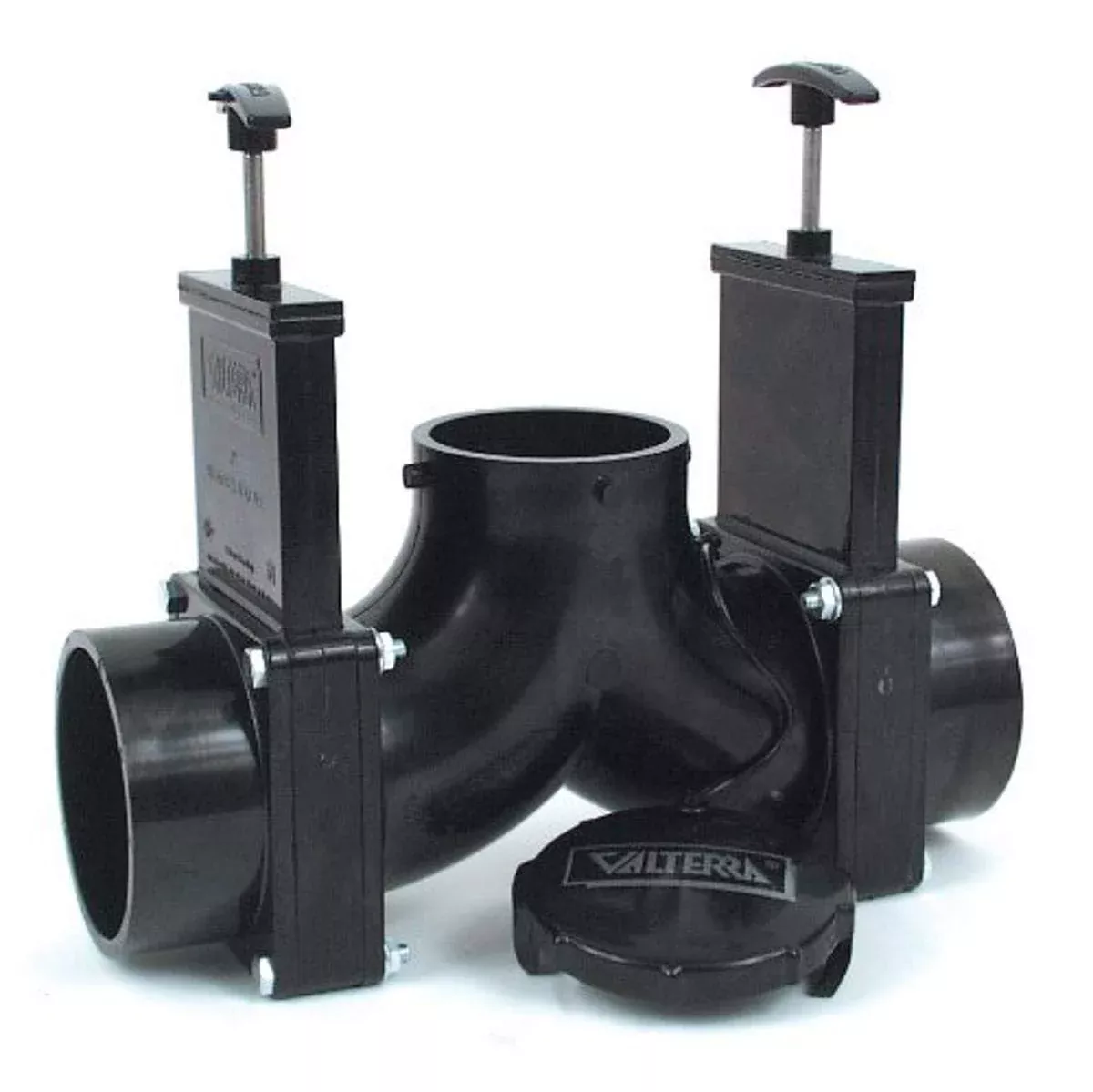 Valterra T84 3 Hub X 3 Hub X 3 Bay With Cap Double Ell Rotating Valve Assembly,Black