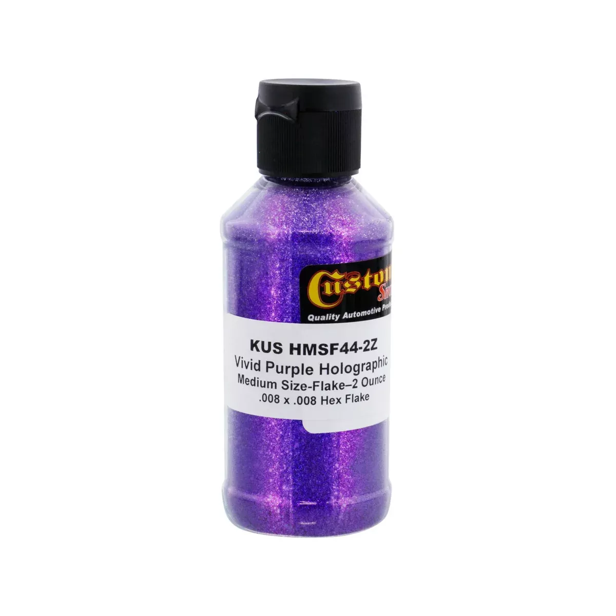 Vivid Purple - Holographic Medium Flake (HMSF) .008 x .008 Hex, 2 oz. Bottle