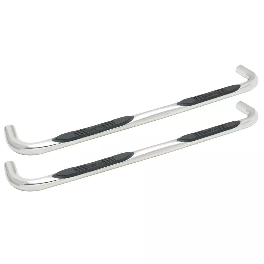 Westin 23-0925 E-Series 3 Round Nerf Bars Fits 1997-2014 Expedition (Exc El Model) Polished Pair