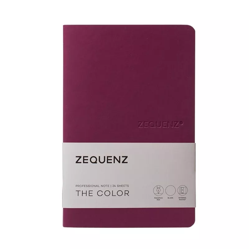 ZEQUENZ, NoteBook – THE COLOR Lite Professional Note BERRY. Grid A5
