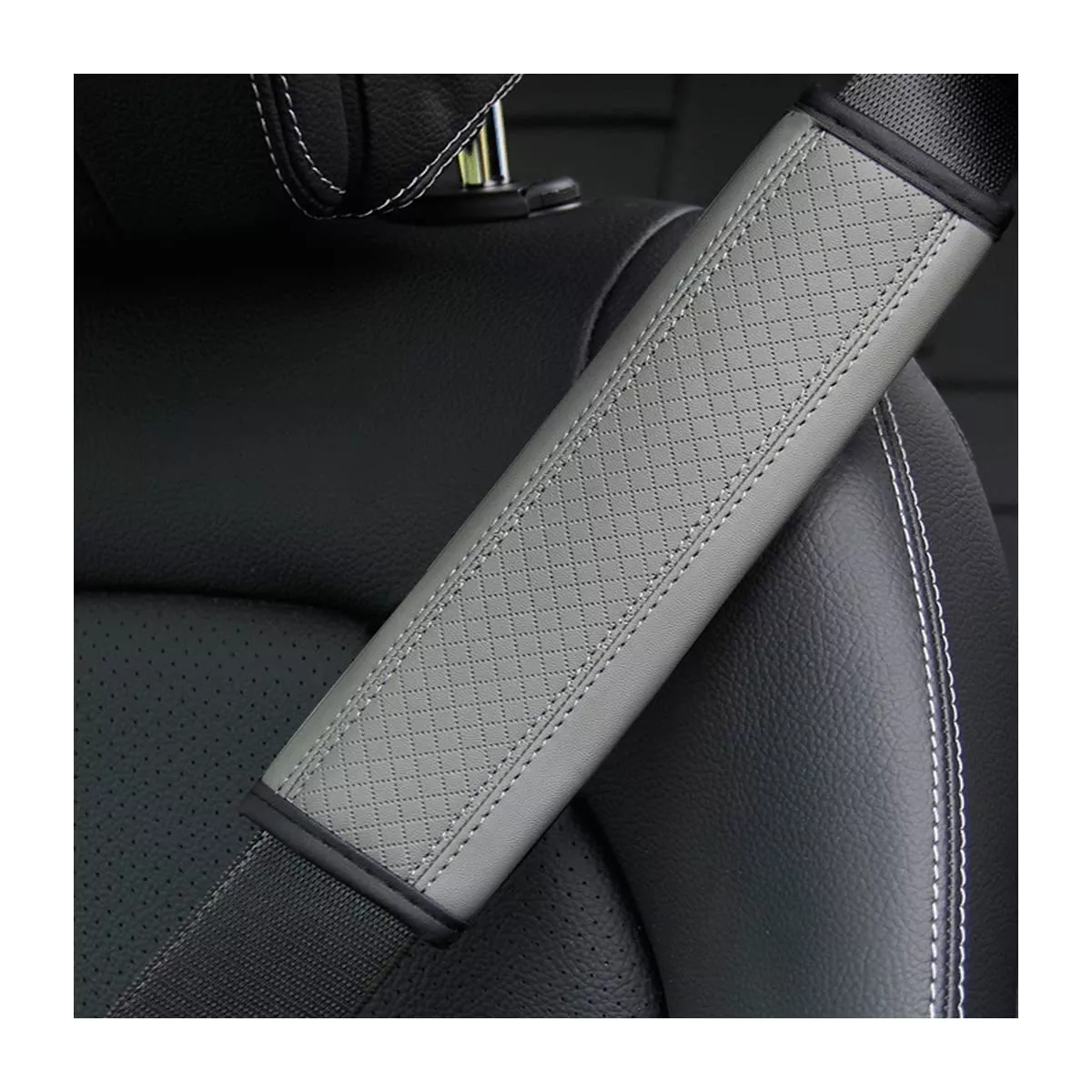 Zipelo 2Pcs Car Seat Belt Cover, Soft Shoulder Strap Covers Harness Pads, Safety Leather Seatbelt Comfort Driving Cushion Protect Your Neck And Shoulder Universal For Car, Truck, Suv (Pink)