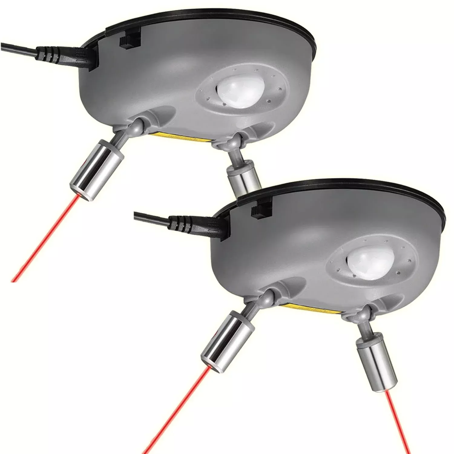 Zone Tech Garage Parking Assist Dual Laser Guide - High-Tech Professional 360 -Degree Adjustable To Wider Angles, Sensor With Ac Adapter And Battery Backup For Car/Automotive (2 Pack)